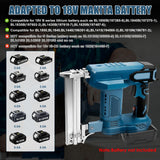 Cordless 18 Gauge Brad Nailer for Makita 18V LXT Battery, 2 in 1 Electric Stapler Nailer with 500 Nails and 500 Staples, Dual Protection Design, for Home Improvement, Woodworking (No Battery) LEZZYRUCK