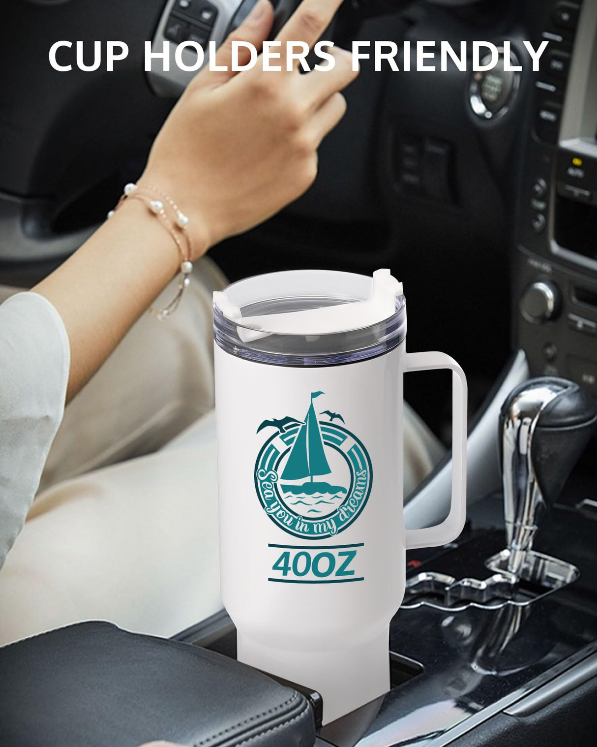 OFFNOVA 40oz Sublimation Tumblers with Handle, Stainless Steel Coffee Tumbler Blank, Double Wall Vacuum Sublimation Travel Cups for Heat Press Printing OFFNOVA