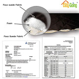 Easy-Going Reversible Couch Cover for 3 Cushion Couch Sofa Cover for Dogs Water Resistant Furniture Protector Cover with Foam Sticks Elastic Straps for Pet Cat (Sofa, White/White) Easy-Going