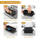 AILITOR Cast Iron Loaf Pan with Lid 9x5 Inch - Bread Baking Pans for Homemade Bread, Set of 2 AILITOR