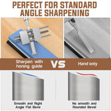 WEWEAL Chisel Sharpening Jig Kit, Precise Honing Guide System with Adjustable Angle Fixture and Angle Gauge, All Metal Sharpening Fine Tools for Woodworking Chisels and Planes (5/32" to 3") WEWEAL