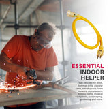 75ft Power Outdoor Extension Cord & Indoor - Waterproof Electric Drop Cord Cable - 3 Prong SJTW, 12 Gauge, 15 AMP, 125 Volts, 1875 Watts, 12/3 by LifeSupplyUSA - Yellow (1 Pack) LifeSupplyUSA