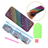 GALPADA Diamond Art Glasses Case Hard Shell Eyeglass Holder Portable Sunglasses Travel Storage Box Stylish Protective Organizer GALPADA