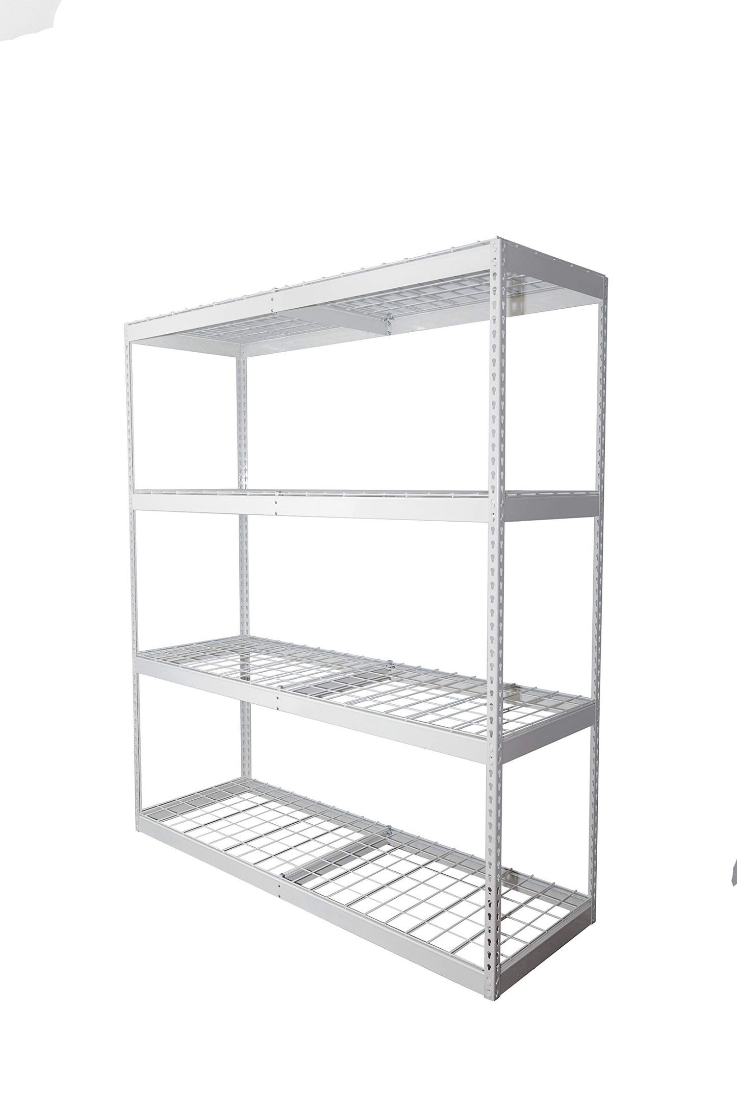 SafeRacks Garage Shelving Unit - Storage Shelf That Holds 500 Pounds Per Shelf Rack - All Steel Shelves for Storage - Easy to Assemble Shelving Storage, Garage Shelf, White (24" x 72" x 84")