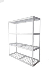 SafeRacks Garage Shelving Unit - Storage Shelf That Holds 500 Pounds Per Shelf Rack - All Steel Shelves for Storage - Easy to Assemble Shelving Storage, Garage Shelf, White (24" x 72" x 84") SafeRacks