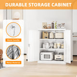 INTERGREAT Metal Storage Cabinet with Doors and Shelves,Lockable Storage Cabinet for Office,36”White Metal Utility Cabinets Garage Cabinets for Home Office, Garage, Kitchen, Shop INTERGREAT