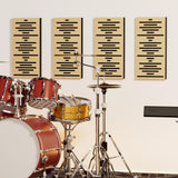 TONOR 4-Pack Acoustic Wood Wall Panels, 23.6” * 11.8” * 1.9” 3D Self-adhesive Wall Panel, Three-layer Soundproof Tiles for Echo Absorbtion, Acoustical Barrier of Polyester Fiber, wood, Burly Wood TONOR