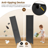 Iwell Tall Bathroom Cabinet, Storage Cabinet with 2 Drawers & Adjustable Shelves, Bathroom Storage Cabinet for Living Room, Dining Room, Entryway, Black Iwell