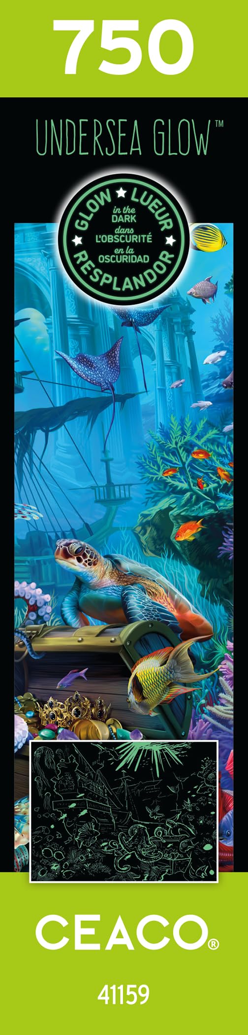 Ceaco - Undersea - Glow - 750 Piece Jigsaw Puzzle Ceaco