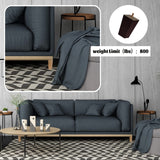 Txcucc Sofa Legs Square Bed Feet 5 inch Wood Replacement Leg for Furniture Set of 8, Dark Brown… Txcucc