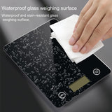 Digital Kitchen Scale, Food Scale with Tempered Glass, Grams and Ounces, 1g High Accuracy for Baking, Cooking, Food (Black Glass) DoonTyxiad