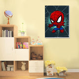 Cartoon Paint by Numbers Kit for Kids with Framed Canvas - with Wooden Easel, Easy Kids Paint by Number Kits Age 8-12, DIY Acrylic Oil Painting Kits with 4 Wooden Brushes Nice Gift Box (12x16 inch) KOJEFCV