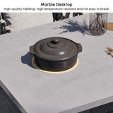 homary 7 Piece Outdoor Patio Dining Table Set, Aluminum Patio Dining Table Set with Extendable Table Top & 6 Woven Arm Chairs, Weatherproof Garden Furniture with Cushions for Backyard, Patio or Deck homary