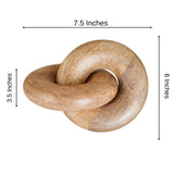 Eximious India 2 Knot Coffee Table Decor Home Decor Console Table Decor Items Book Shelf Decor Accents Living Room Wood Knot Decor Chain Link Decor (Natural Wood) Eximious India