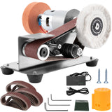 Junchamp Mini Belt Sander - 15 Degree Knife Sharpener Electric Bench Grinder Sanding Machine, 7 Adjustable Speed Buffer Polisher for Metal Wood DIY Handcraft, Tool & Knife Sharpening Junchamp
