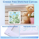 RoundFunny 8 Set Paint by Numbers Kit for Adults with 8x8 Inch Mini Simple Painting Canvas Wooden Frame Easel Acrylic Paints Brushes Funny Numbers Drawing Kit for Gift Home Wall Decor(Simple Blossom) RoundFunny