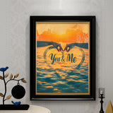 Beaudio Love Words Series Diamond Painting Kits for Adults- You and Me with Heart and The Touch of Two Fingertips - DIY Round Full Drill 5D Diamond Art for Home Wall Decor (11.8x15.7inch) Beaudio