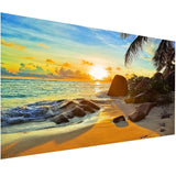 Diamond Painting Kits for Adults,Large Sunset Ocean Beach Diamond Art Painting for Beginners, Diamond Round 5D Full Drill Paint with Diamonds Pictures Gem Art Painting Kits DIY Crafts Kits 28X16in OFRKE