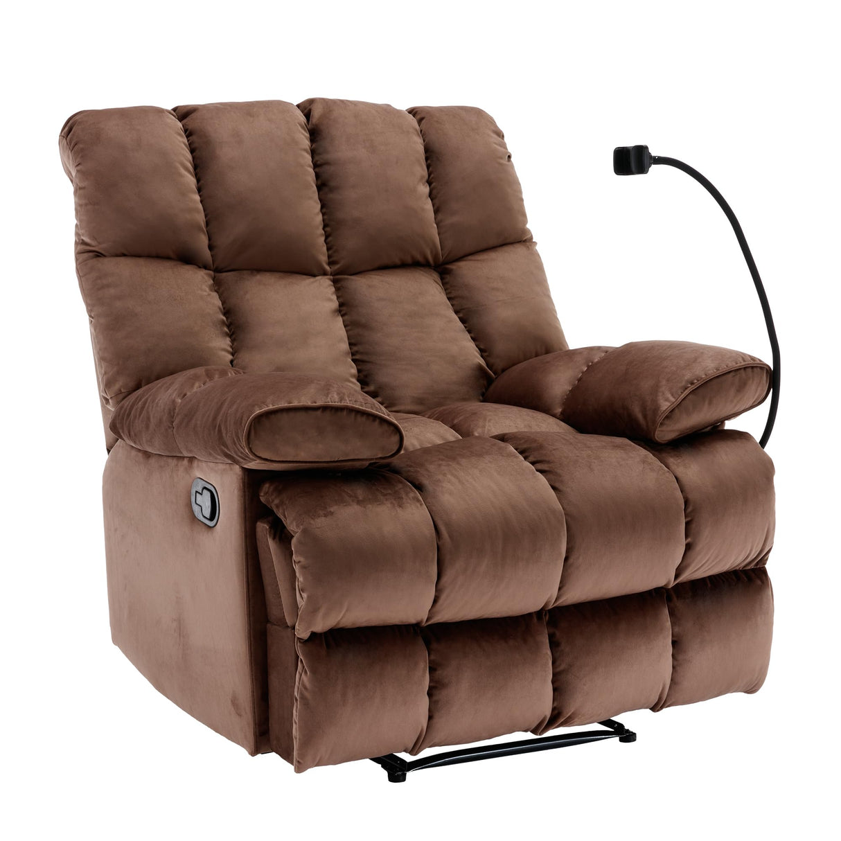 GNMLP2020 Oversized Recliner Chair, Big Mans Recliner Chairs for Adults 400LBS, Extra Wide Recliners for Tall Man, Large Recliner Chair for Living Room, Brown GNMLP2020