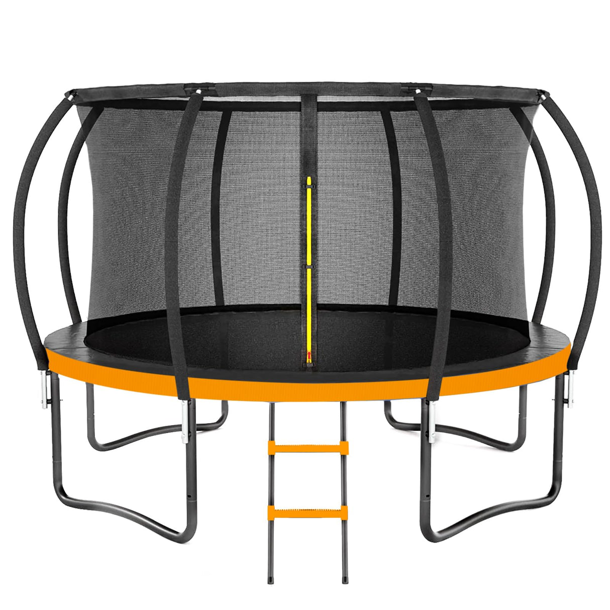 Kiivakii Trampoline 12FT 14FT, Outdoor Trampolines for Kids and Adults, Recreational Trampoline with Ladder & Enclosure Net, Heavy Duty Round Trampoline for Backyard Kiivakii