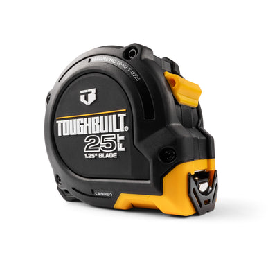 ToughBuilt - 25' ProBlade™ Tape Measure w/Blade Control Features, Easy-to-Read 1.25” Width Blade w/Double-Sided High Contrast Markings - (TB-H2-T-12225)