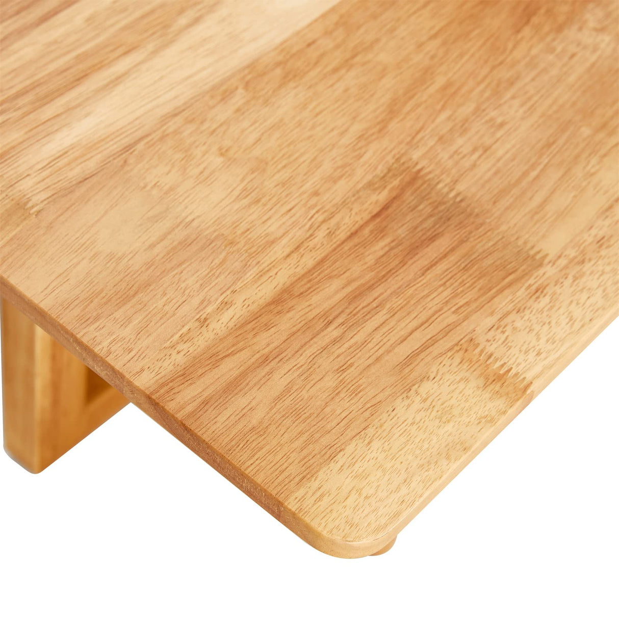 LKTART Modern Imitation Rattan Coffee Table Rectangular Solid Wood Table Top Cross Table Legs for Living Room Bedroom Office LKTART