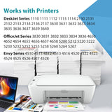 Relcolor Remanufactured Ink Cartridge Replacement for HP 63XL 63 XL (Black 2-Pack) Work with 3830 4650 4652 4655 5200 5252 5255 5258 4520 4512 1112 2132 3630 3632 Printers Relcolor