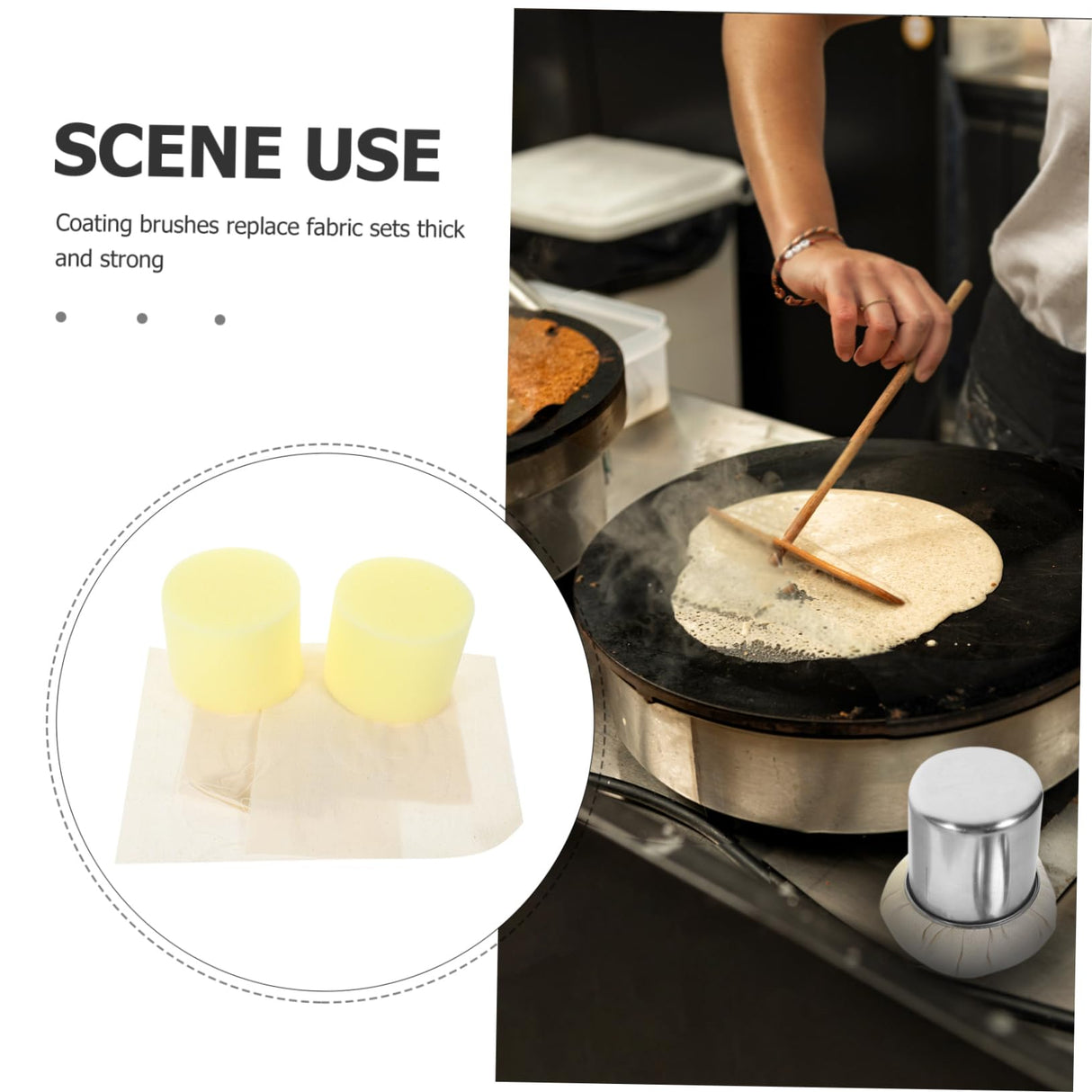 CRILSTYLEO 1 Set Pancake Grease Brush Butter Spray Oil Paint Brushes Spreader Basting Mop Olive Oil Dispenser Bottle Basting Brush Oil Diffuser Bbq Mop Oil Bottle Home Oil Spread Cloth Sponge CRILSTYLEO