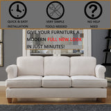 Furniture Legs Sofa Couch Leg Replacement Parts Table Feet Solid Wood Replace Legs 4 inch DIY for Desk Cabinet Bench Dresser Loveseat Chair Ottoman Bookcase Trapezoid Set of 4 (4 inch, Log stain) ANJUREN