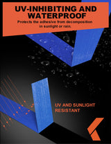 KREFINISH Blue Painter's Tape for Car Paint No Residue Auto Masking Tape for Automotive Painting - Heat Resistant for Paint Booth, 1.88 Inches x 60 Yards, 4 Rolls KREFINISH