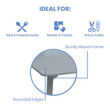 Delta Children Kids Table and Chair Set (4 Chairs Included), Grey/Blue Delta Children