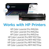HP 410X Black High-yield Toner Cartridge | Works with HP Color LaserJet Pro M452 Series, HP Color LaserJet Pro MFP M377, M477 Series | CF410X HP
