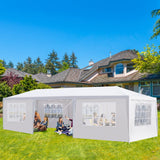 SEALAMB 10x30 FT Heavy Duty Canopy Party Tent, Durable Waterproof Pe Cloth, Outdoor Patio Party Tent Wedding Tents with 7 Removable Sidewalls for Backyard and Garden SEALAMB