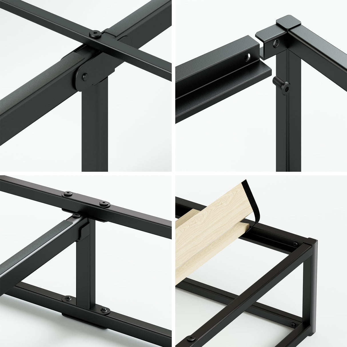 ZINUS Joseph 10 Inch Platform Bed Frame, Wood Slat Support, No Box Spring Needed, Eco Friendly WonderBox(TM) Packaging, Easy Assembly, Black, Full ZINUS