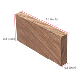 2 Pcs Walnut Wood Log Lumber Board Knife Handle Material, Square Turning BlanksHandle Plate for Instruments DIY Raw Wood Turning Blanks(5.1" x 2.3" x 0.5") Wislist