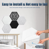 12 Pack Self-adhesive Acoustic Panels, Hexagon Sound Proof Panels, 14 X 12 X 0.4 In Sound Absorbing Panels, Flame Resistant, High-Density Sound Dampening Panels for Recording Studio Home, Offices Tutmyrea
