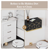 HLR Floating Nightstand, Small Nightstand with Flap Door, Morden Wall Mounted Nightstand for Bedrooms, Black HLR