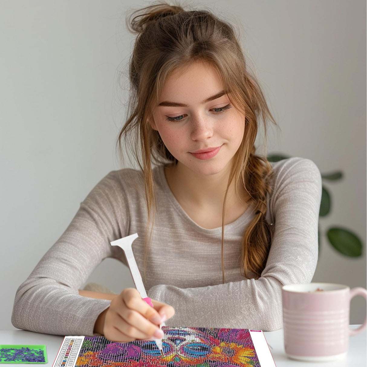 SENQAO 4 Pack Gothic Diamond Painting Kits for Adults, 5D Diamond Art Kits for Beginners, DIY Bear Horror Doll Round Full Diamond Gemstone Art Rhinestone Painting for Wall Decor 12X16 inch SENQAO