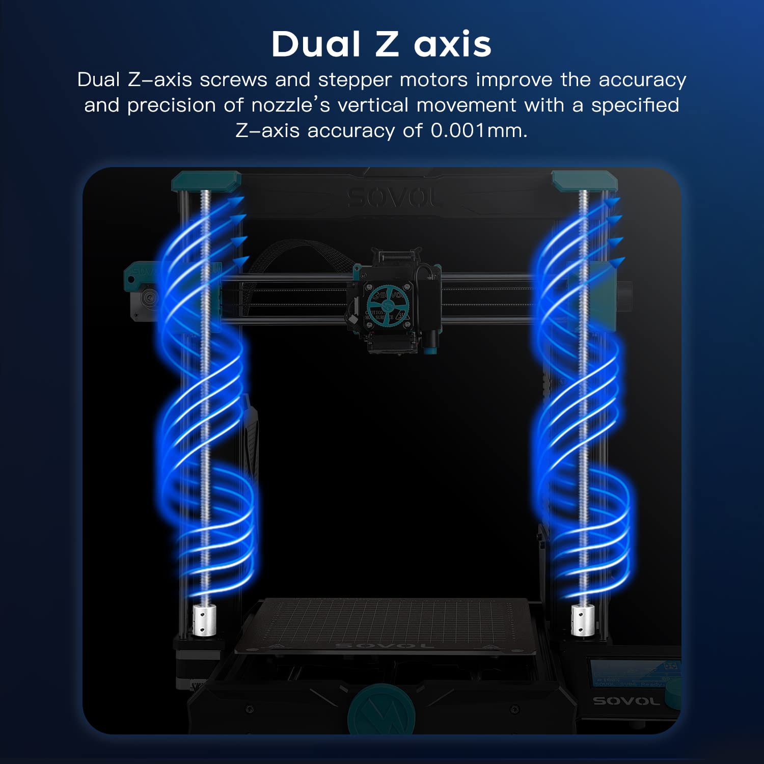 Sovol SV06 3D Printer Open Source with All Metal Hotend Planetary Dual Gear Direct Drive Extruder 25-Point Auto Leveling PEI Build Plate 32 Bit Silent Board Printing Size 8.66x8.66x9.84 inch - WoodArtSupply