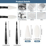 AGPTEK 48 PCS Sketch Drawing Tools, 20 Blending Stumps Set and 2 Sandpaper Pencil Sharpeners, Pencil Extension, Erasers,20 sponge replacement heads & 1 Felt Bag for Student Sketch Drawing Accessories AGPTEK