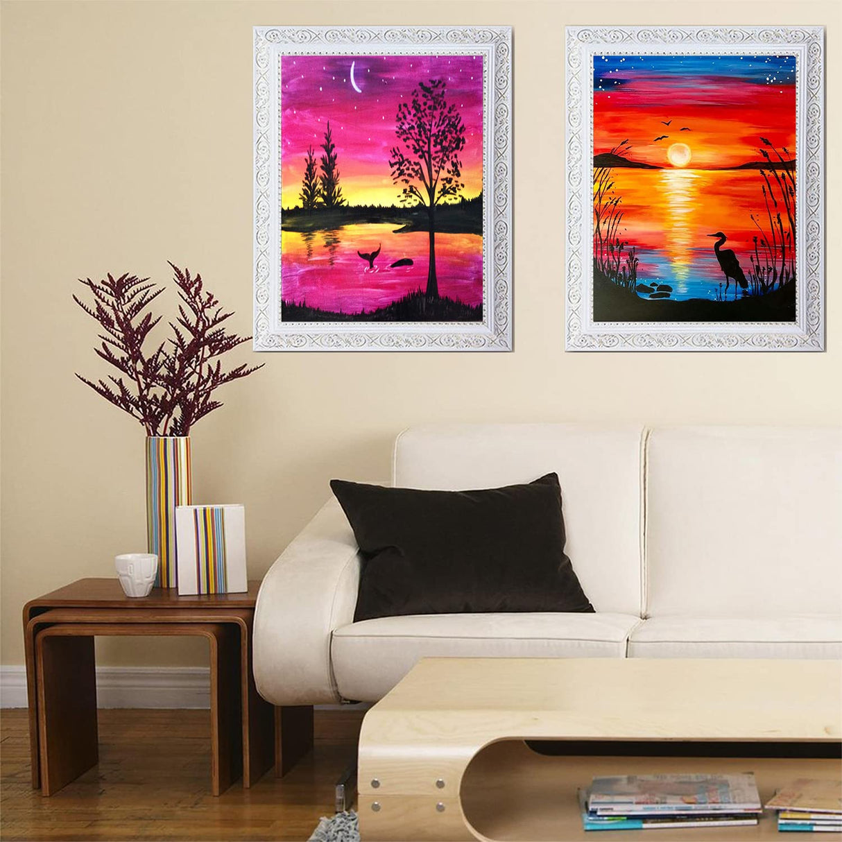 TINY FUN 12 Pack Diamond Painting Kits for Adults 5D Diamond Art Kit Paint by Number for Beginners, DIY Paint with Round Full Drill Diamonds Paintings Gem Art for Home Wall Decor Gift (12X16 Inch TINY FUN