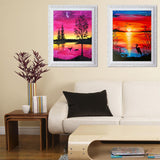 TINY FUN 12 Pack Diamond Painting Kits for Adults 5D Diamond Art Kit Paint by Number for Beginners, DIY Paint with Round Full Drill Diamonds Paintings Gem Art for Home Wall Decor Gift (12X16 Inch TINY FUN