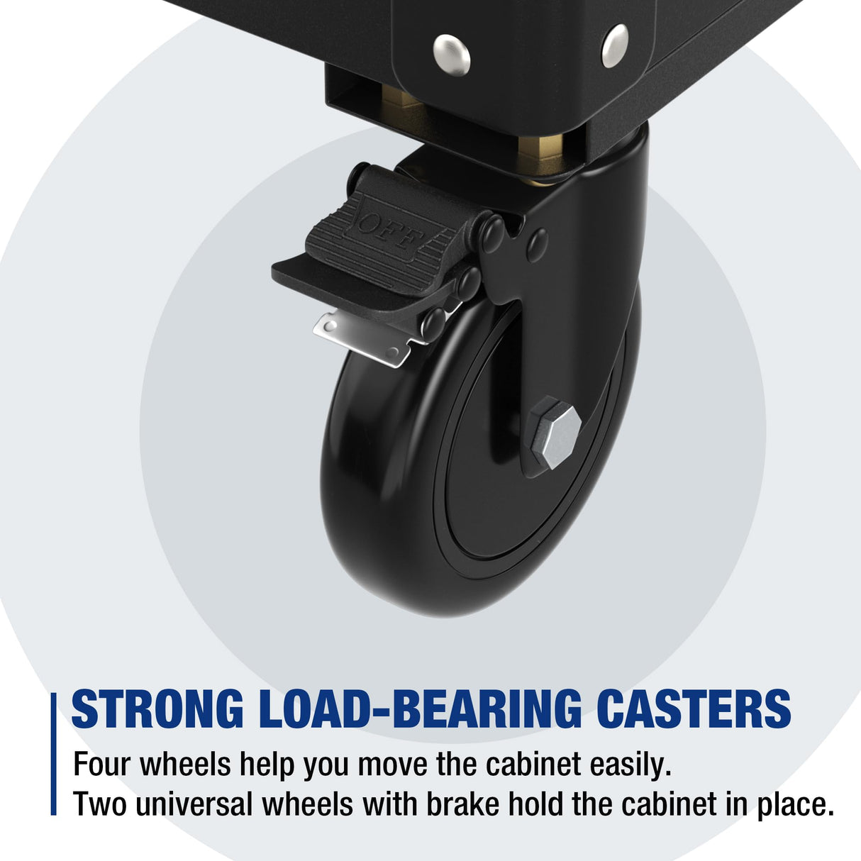 WORKPRO 27.5 Inch 3-Drawer Rolling Tool Chest with Wheels, Portable Steel Tool Cabinets with Drawers, Liners and Locking System for Warehouse, Garage, Black and Blue WORKPRO