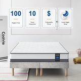 Coolvie 10 Inch Twin Mattress, Twin Size Hybrid Mattress Built in Pocketed Coils and Gel Memory Foam Layer, Low Motion Transfer & Breathable Twin Mattress in A Box Coolvie