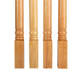 tonchean 28 inch Furniture Legs 4 Pack Turned Farmhouse Table Legs Set DIY Wood Legs Round Farmhous Legs Replacement Coffee Table Bench Dining Legs Varnish Coated tonchean