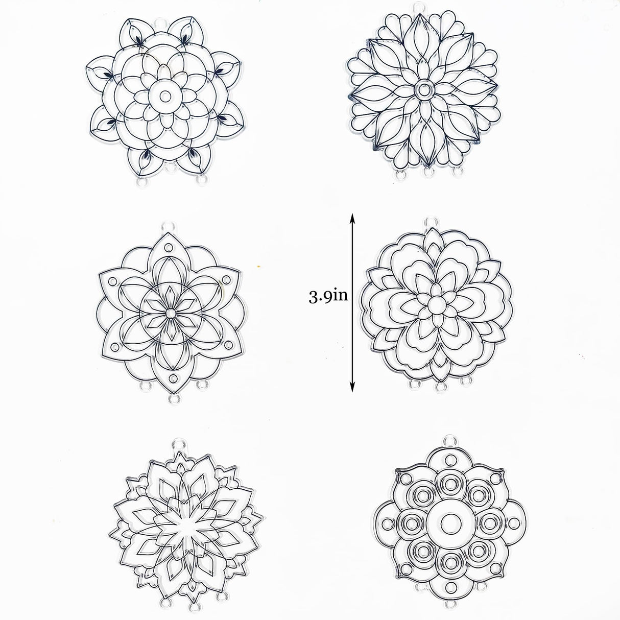 Ayhuhra 30 Sets Mandala Suncatchers Wind Chimes Craft Kits DIY Window Art Suncatcher Mandala Flower Craft Art Kit for Spring Summer Party Activities Art Project Party Favors Ayhuhra