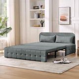 HOMNSO Convertible Queen Sleeper Sofa Bed,2-in-1 Futon Sofa Bed,Loveseat Sleeper Sofa Couch with pullout Bed for Living Room, Bedroom, Balcony, RV, Dark Gray HOMNSO