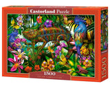 CASTORLAND 1500 Piece Jigsaw Puzzles, Color Competition, Chameleon, Animal Puzzles, Colorful Flowers, Adult Puzzle, Castorland C-152162-2 Castorland