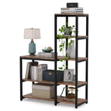 LITTLE TREE Book Shelf for Bedroom, 5-Tier Tall Bookshelf with 3 Display Shelves for Living Room, Wooden Bookcases Modern Free Standing Bookshelves for Office LITTLE TREE