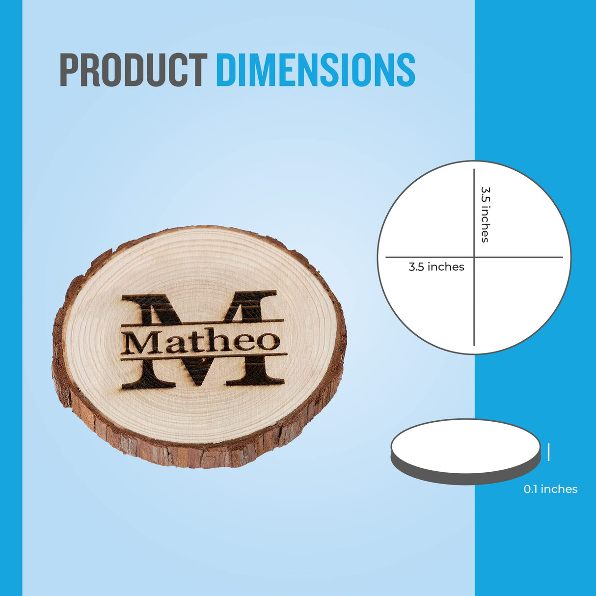 Personalized Coasters 2-Pack - Monogrammed Wooden Coasters for Drinks - Set of 2 Cup Coasters for Table - Premium Wood Coaster Set for Housewarming, Wedding Personalized Gifts Personalized Passion